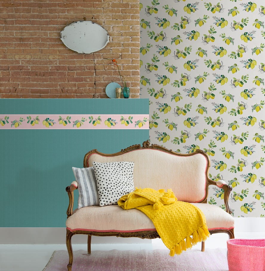 Rasch Textil 288550 Petite Fleur 5 - tapeta z motywem cytryn