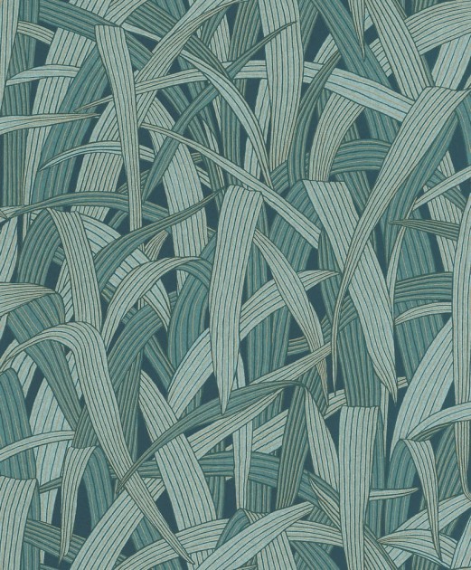 Rasch Textil 295190 Sensai KUSA TEAL - tapeta z motywem wysokiej trawy