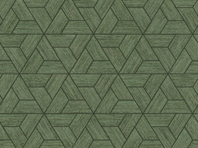 Rasch Textil 297866 Sensai ORIGAMI DARK OLIVE - geometryczna tapeta z motywem origami