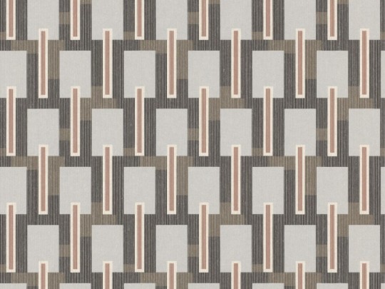 Rasch Textil 089690 Oxford - geometryczna tapeta z motywem prostokątów, pasków i prążków