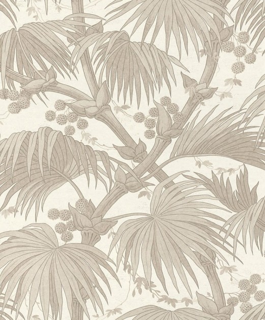 Rasch Textil 290942 Casa Merida - tapeta z motywem liści, gałęzi i owoców palmy