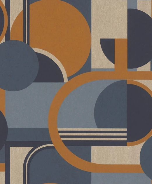 Rasch Textil 290966 Casa Merida - geometryczna tapeta z motywem kół, pasów i prostokątów