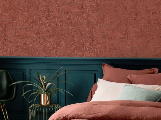 Rasch Textil 300115 Samoa APIA CHAMPAGNE - tropikalna tapeta z motywem liści