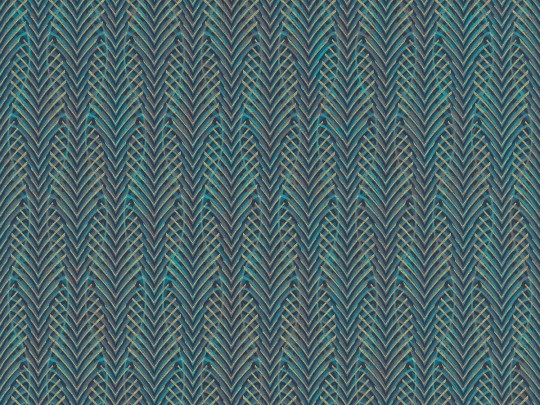Rasch Textil 300160 Samoa MANUMEA BLUE & GREEN - tapeta z motywem piór gołębia