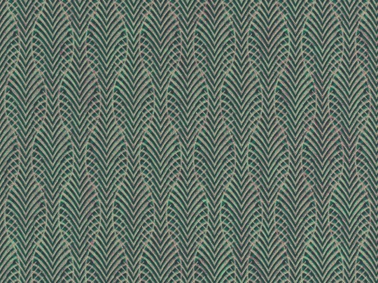Rasch Textil 300207 Samoa MANUMEA DARK GREEN - tapeta z motywem piór gołębia