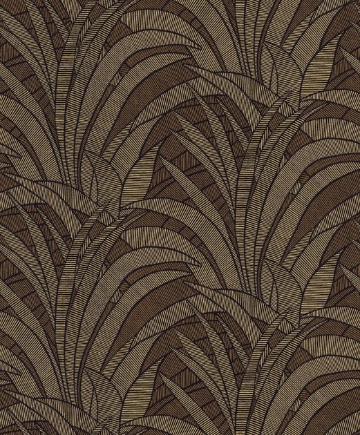 Rasch Textil 300283 Samoa TILLANDSIA BLACK & YELLOW GOLD - tapeta z motywem liści