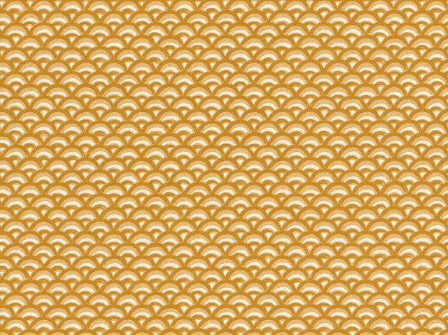 Rasch Textil 300313 Samoa PALOLO YELLOW - geometryczna tapeta z motywem wachlarzy