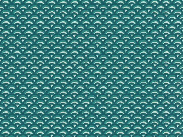 Rasch Textil 300344 Samoa PALOLO EMERALD - geometryczna tapeta z motywem wachlarzy
