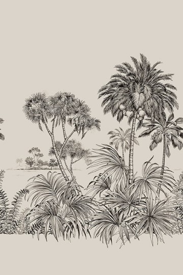 Rasch Textil 300375 Samoa - mural z motywem dżungli, paproci i palm