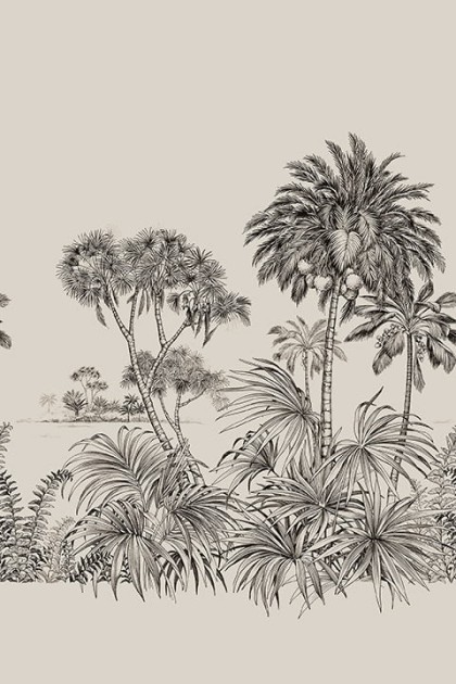 Rasch Textil 300375 Samoa - mural z motywem dżungli, paproci i palm