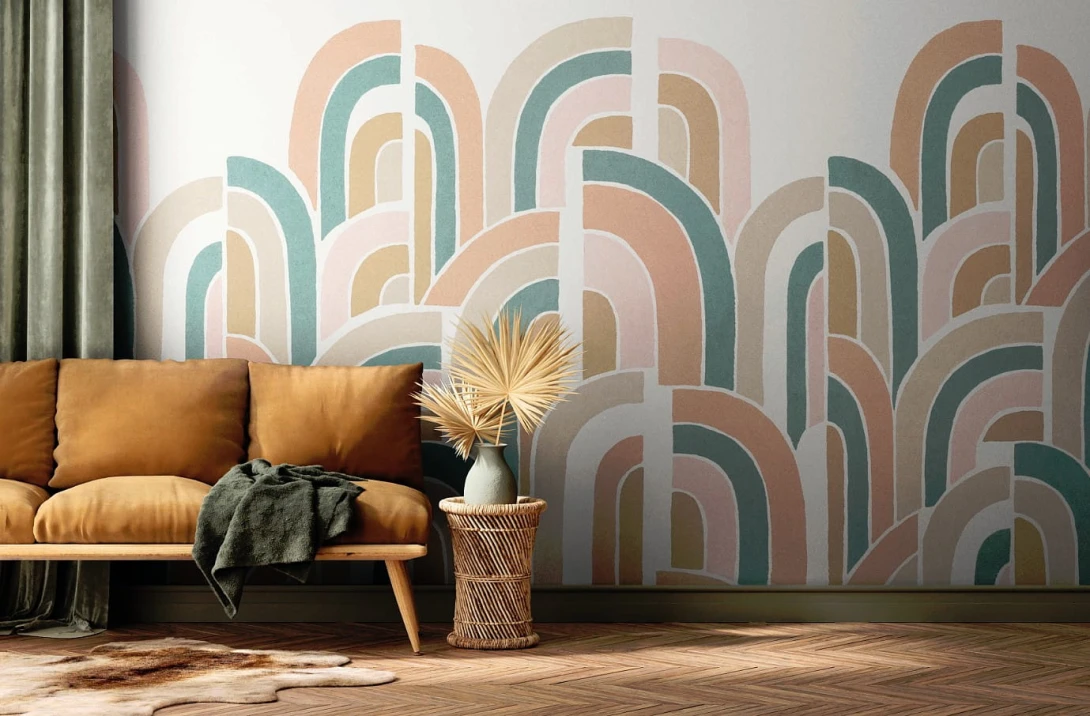 Rasch Textil 300405 Samoa - geometryczny mural z motywem wodospadu