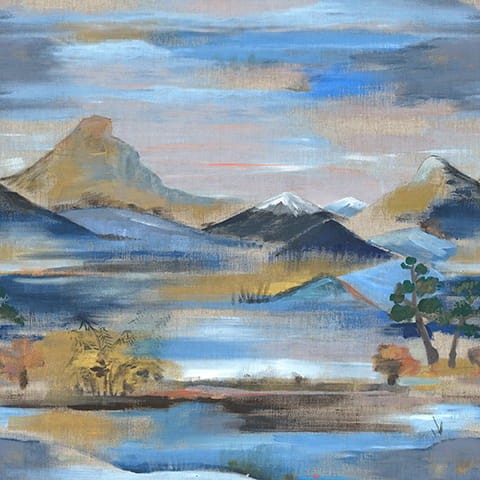 Rasch Textil 300412 Samoa - mural z motywem gór i drzew