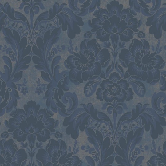 Casadeco 86066474 Montsegur Demeure Bleu Encre - tapeta w ornamenty