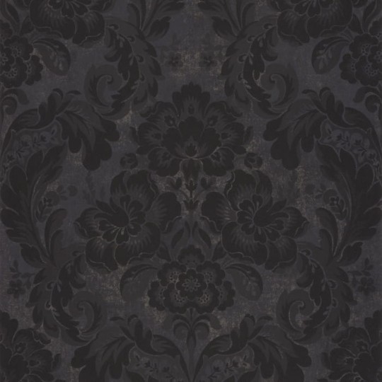 Casadeco 86069663 Montsegur Demeure Noir - tapeta w ornamenty
