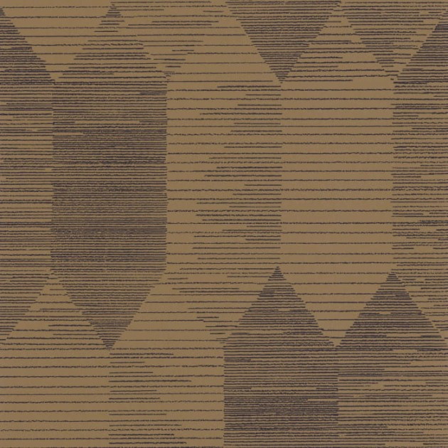 Casadeco 84406336 Nangara Kipara Bleu Et Camel - tapeta w geometryczne kształty