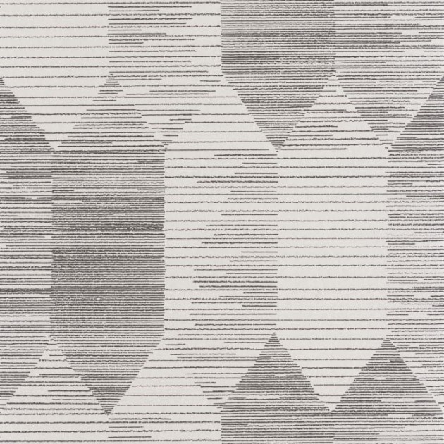 Casadeco 84409202 Nangara Kipara Noir Et Blanc - tapeta w geometryczne kształty