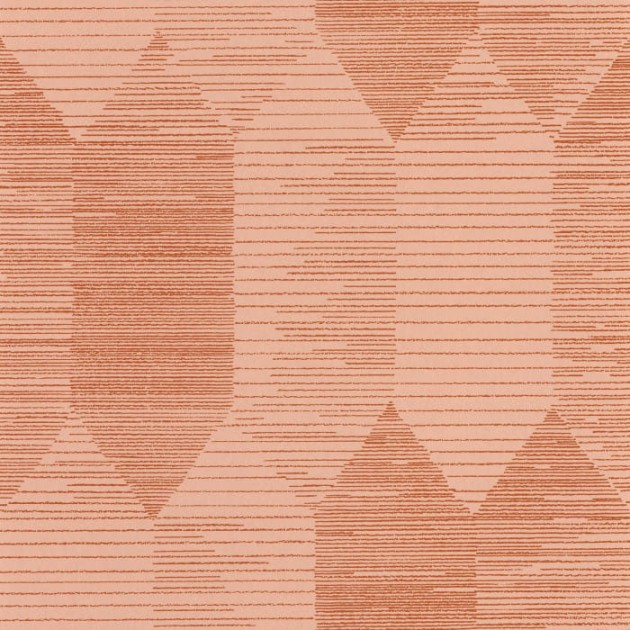Casadeco 84403314 Nangara Kipara Cuivre - tapeta w geometryczne kształty