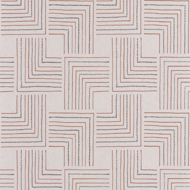 Casadeco 84390534 Nangara Tingari Noir Et Blanc - tapeta geometryczna w linie