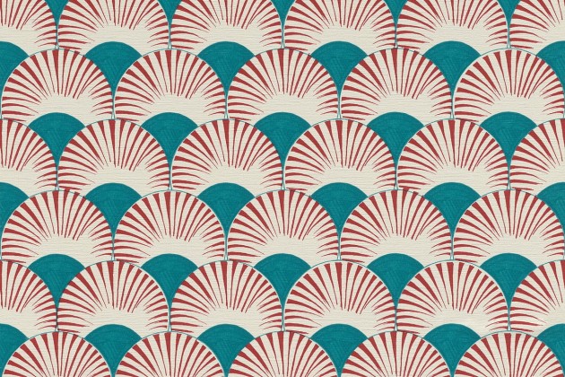 Rasch Textil 539349 Amazing A Great Fan - tapeta z motywem wachlarzy