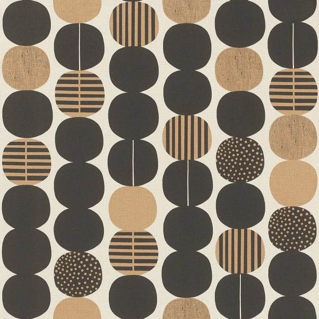 Rasch Textil 539738 Amazing Chain Reaction - tapeta z motywem kół, pasków i kropek