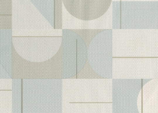 J&V 24910 Sirpi Altagamma Home 3 Composizione Nikko - geometryczna tapeta z motywem kół, półkoli, kwadratów, trójkątów i kresek