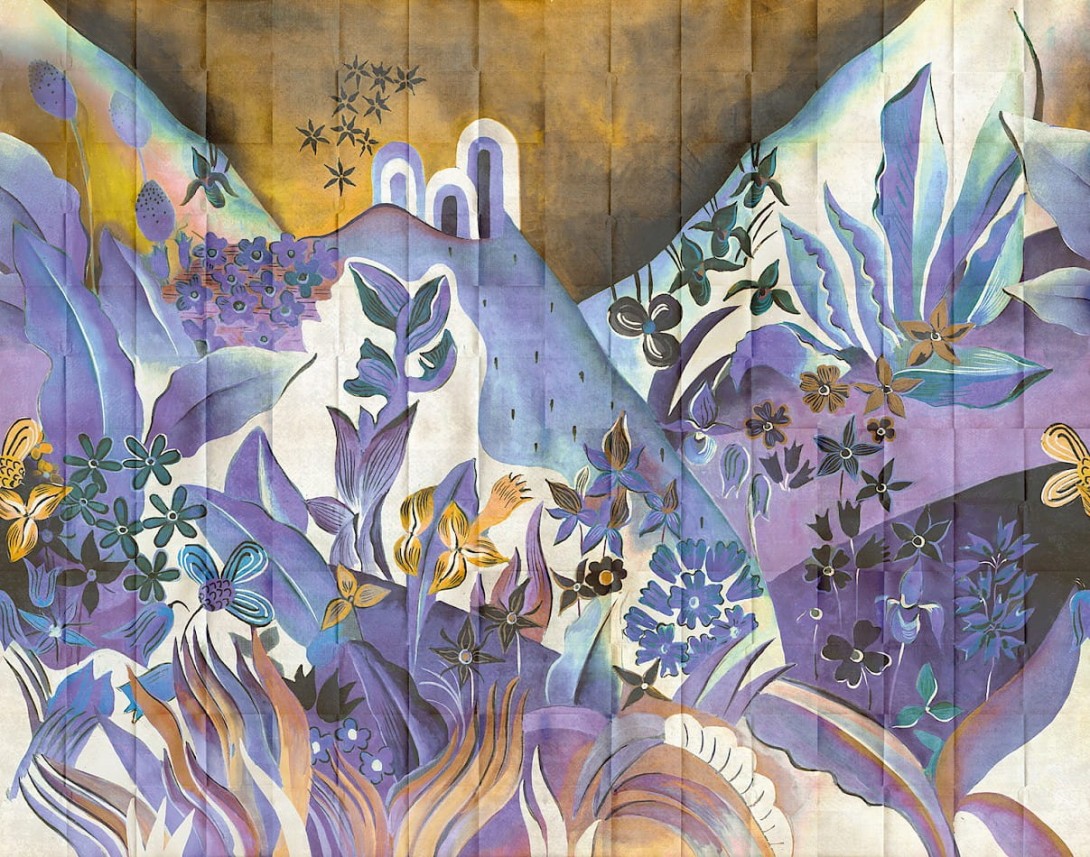 Khroma DG3ELS1032 Wall Designs III Elisian Paradise - mural roślinny krajobraz