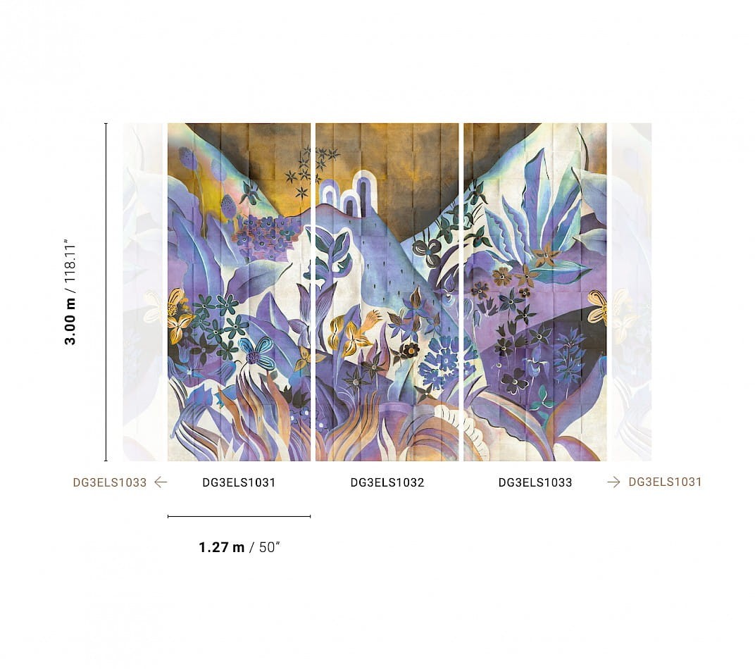 Khroma DG3ELS1032 Wall Designs III Elisian Paradise - mural roślinny krajobraz