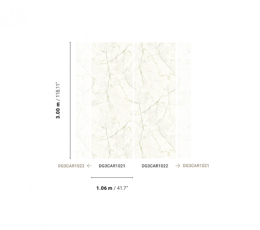 Khroma DG3CAR1021 Wall Designs III Carrara Jade - mural marmurowy