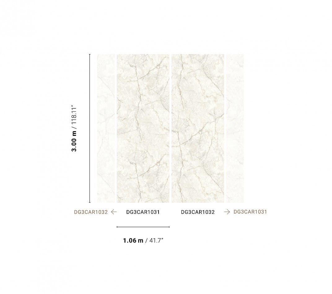 Khroma DG3CAR1032 Wall Designs III Carrara Pearl - mural marmurowy