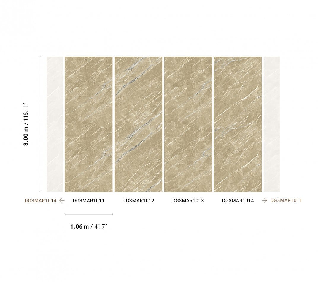 Khroma DG3MAR1014 Wall Designs III Marcuina Taupe - mural z motywem marmuru