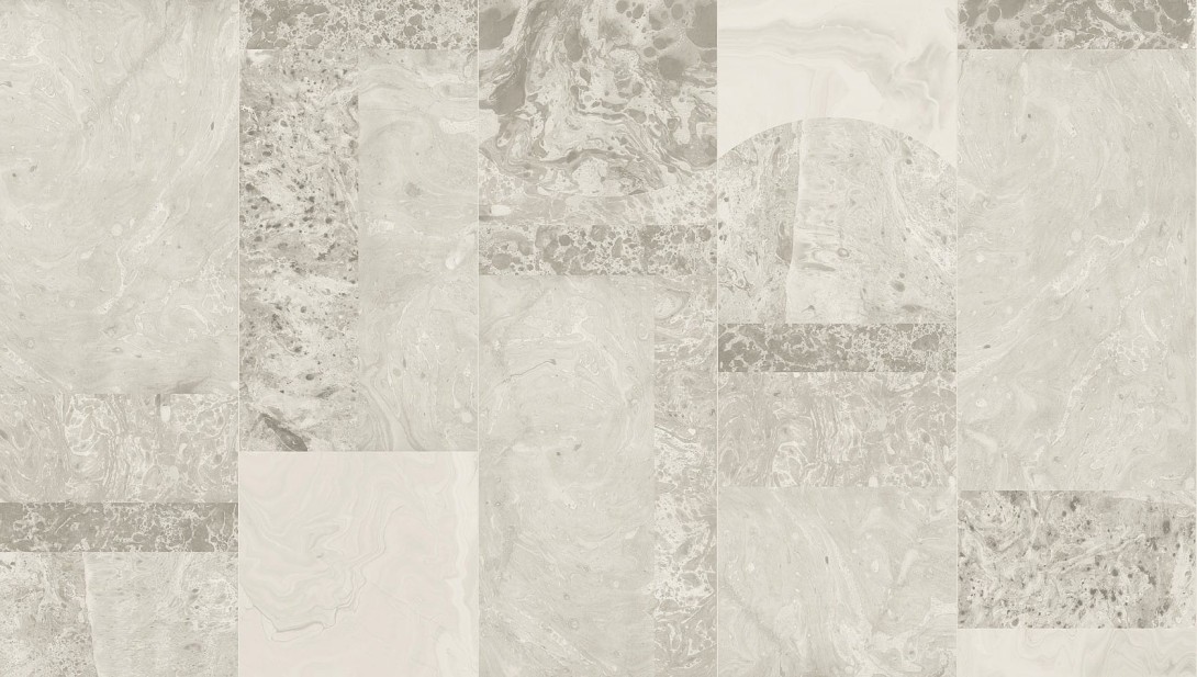 Khroma DG3ALI1013 Wall Designs III Alicante White - mural z motywem płytek marmurowych