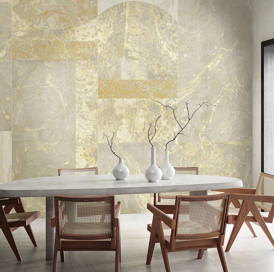 Khroma DG3ALI1022 Wall Designs III Alicante Gold - mural z motywem płytek marmurowych