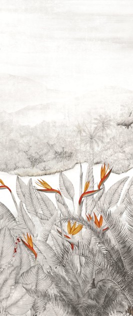 Khroma DG3RAI1012 Wall Designs III Rainforest Night - mural z motywem lasu deszczowego, liści palm i bananowca