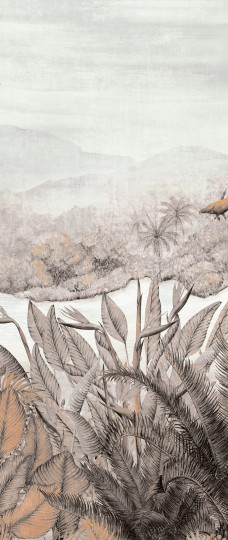 Khroma DG3RAI1022 Wall Designs III Rainforest Fall - mural z motywem lasu deszczowego, liści palm i bananowca
