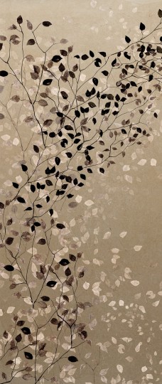 Khroma DG3CLI1021 Wall Designs III Climber Coffee  - mural z motywem gałązek z drobnymi liśćmi