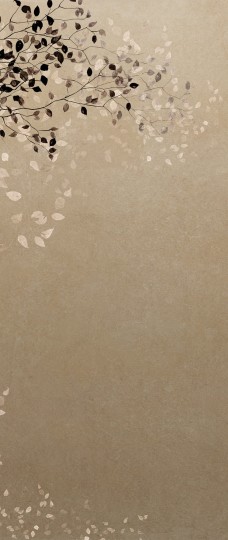 Khroma DG3CLI1022 Wall Designs III Climber Coffee - mural z motywem gałązek z drobnymi liśćmi