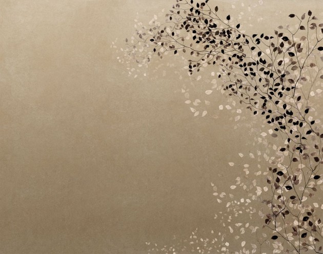 Khroma DG3CLI1022M Wall Designs III Climber Coffee - mural z motywem gałązek z drobnymi liśćmi