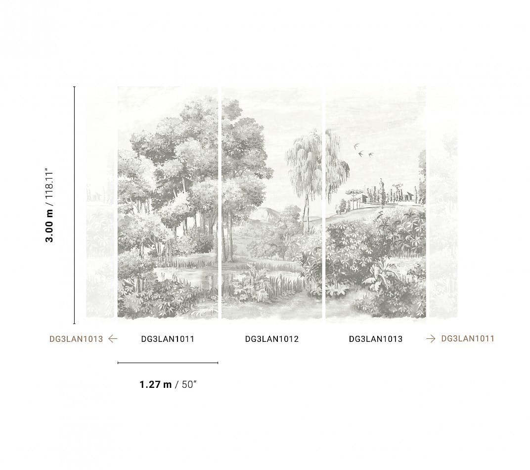Khroma DG3LAN1013 Wall Designs III Landscape Crayon - mural krajobraz