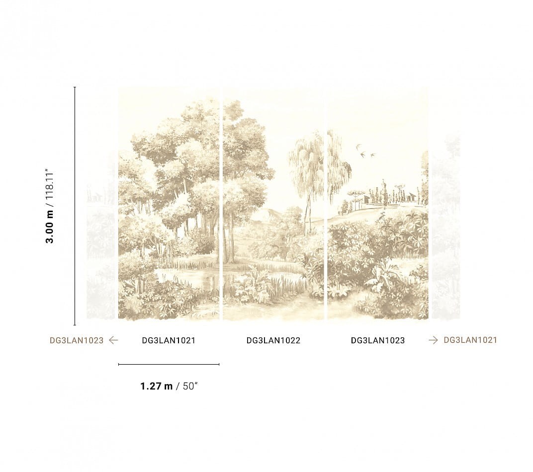 Khroma DG3LAN1021 Wall Designs III Landscape Linen - mural krajobraz