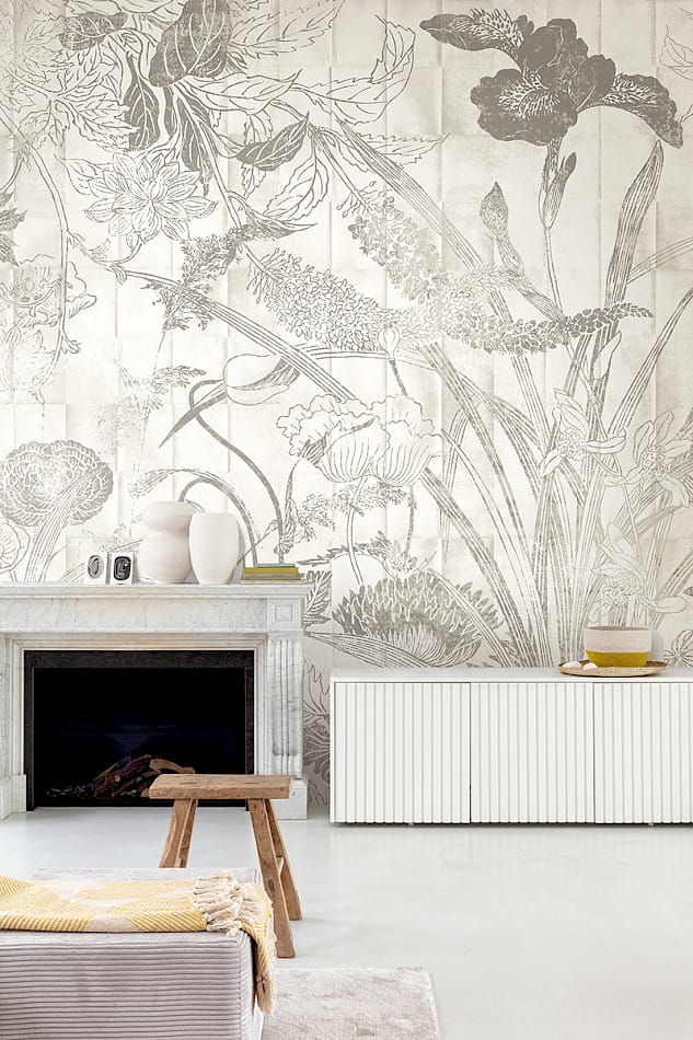 Khroma DG3LEI1012 Wall Designs III Lei Crayon - mural z motywem szkicowanych kwiatów i liści