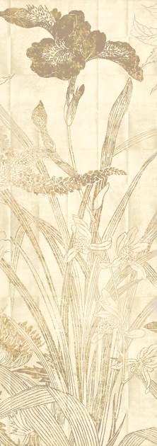 Khroma DG3LEI1023 Wall Designs III Lei Gold - mural z motywem szkicowanych kwiatów i liści
