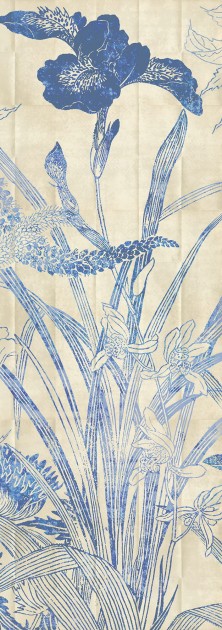 Khroma DG3LEI1033 Wall Designs III Lei Delft - mural z motywem szkicowanych kwiatów i liści