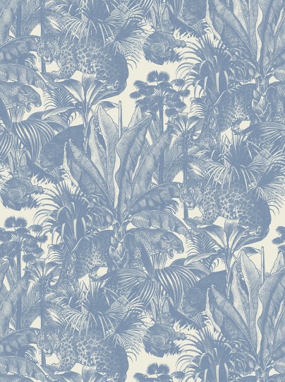 Divine Savages DVS123 Faunacation Bombay Blue - tapeta tropikalna