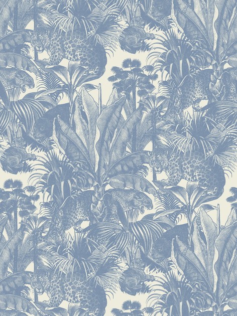 Divine Savages DVS123 Faunacation Bombay Blue - tapeta tropikalna