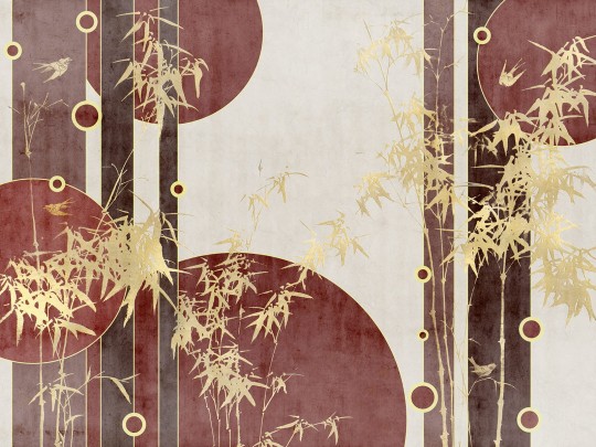 Wallcraft 715 32 2202 Bilar - geometryczny mural z motywem bambusa