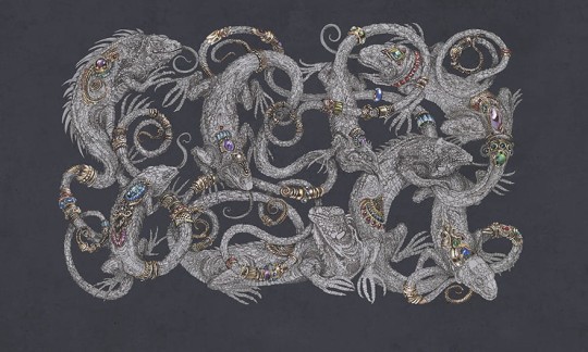 Wonderwall 35054900 Hypno - mural z motywem jaszczurek