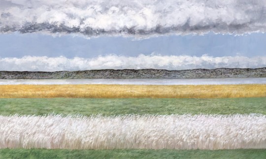 Wonderwall 35061205 Mellow - mural z motywem krajobrazu pola i chmur