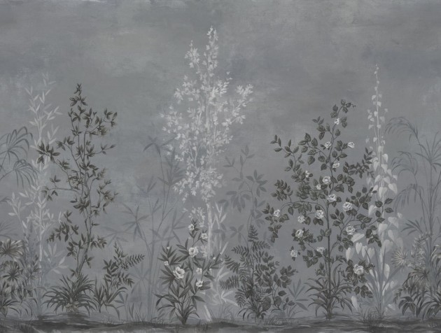 Rebel Walls R19304 Imperfections Chinoiserie Haze Blue - mural roślinny
