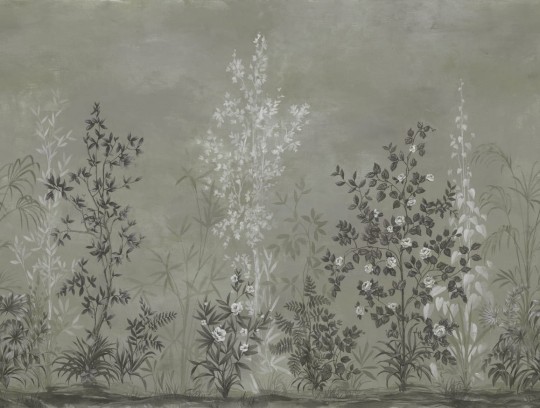 Rebel Walls R19305 Imperfections Chinoiserie Haze Green - mural roślinny