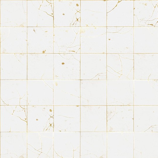 Rebel Walls R19296 Imperfections Kintsugi Pearl - mural imitujący płytki